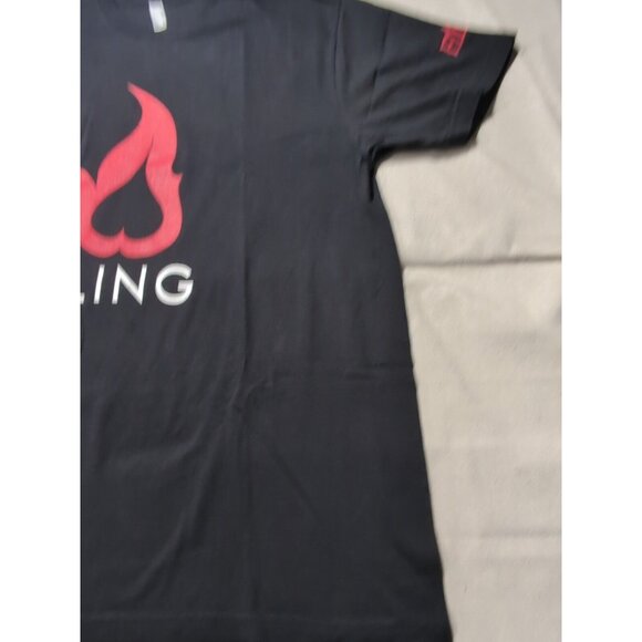 Fling Upside Down Heart Promo Men's Graphic Print Short Sleeve T-Shirt Black XL - Picture 4 of 11